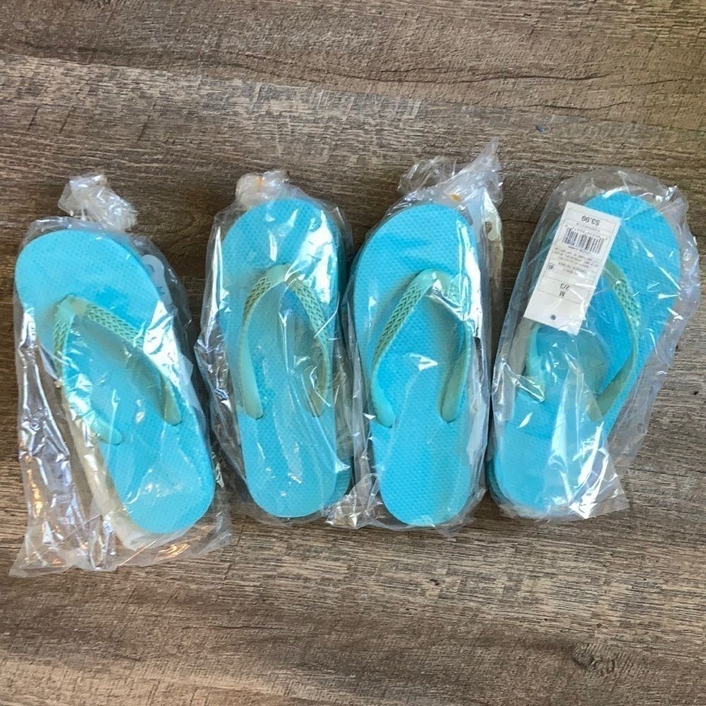 🆕 Cat & Jack Flip Flops 2 Pair Size Medium New